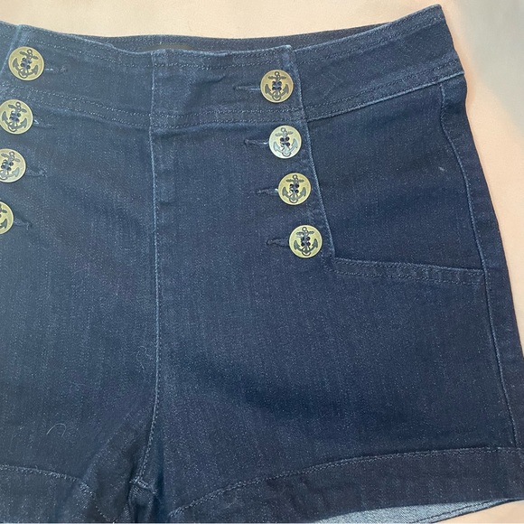 Express NWOT Denim Sailor Shorts - Picture 2 of 14